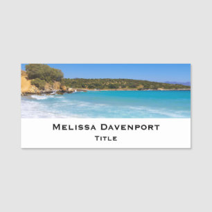 Exotic Beach Tropical Island Paradise Name Tag