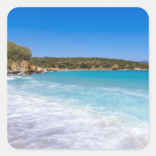 Exotic Beach Tropical Island Paradise Photo Square Sticker