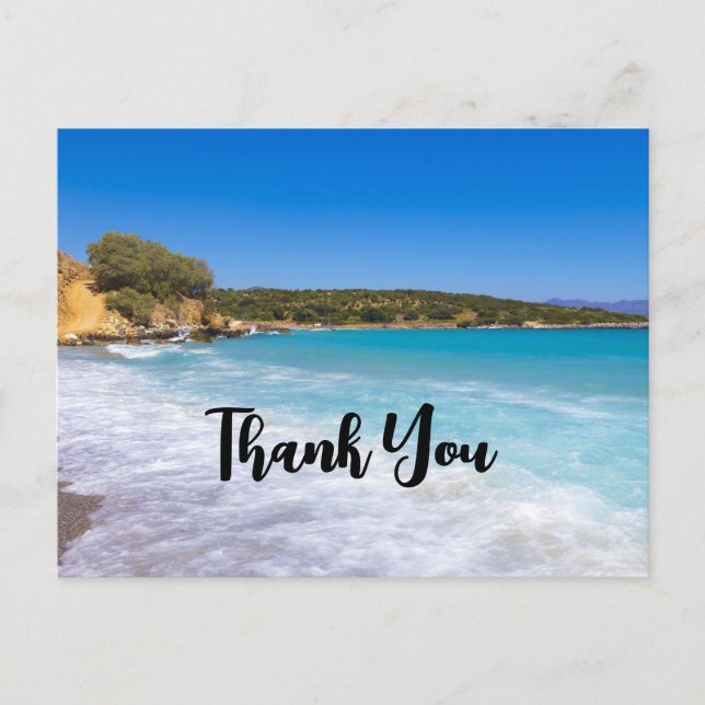 Exotic Beach Tropical Island Paradise Thank You Postcard (Front)