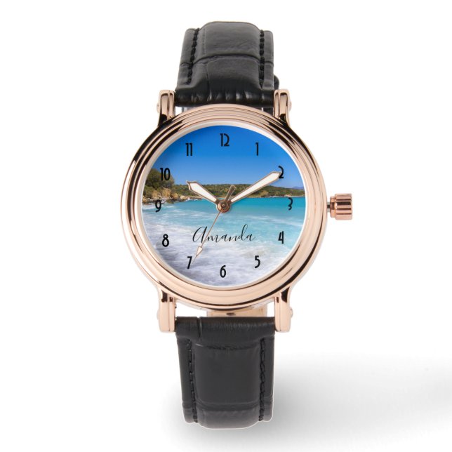Exotic Beach Tropical Island Paradise Watch (Front)