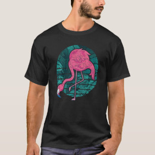 Exotic Bird Animal Lover Retro Tropical Pink Flami T-Shirt