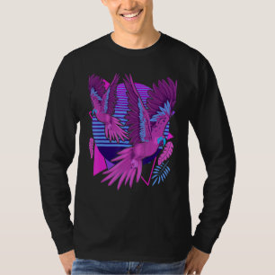 Exotic Bird Jungle Animal Retro 80s Vaporwave Maca T-Shirt