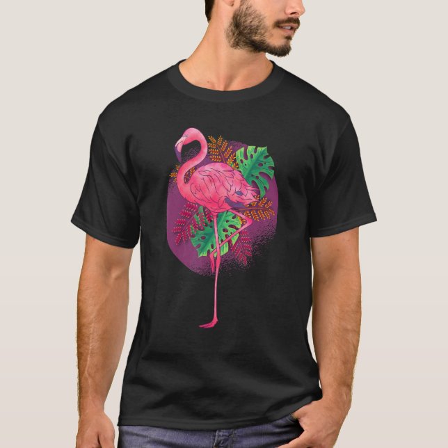 Exotic Bird Lover Tropical Animal Lover Pink Flami T-Shirt (Front)