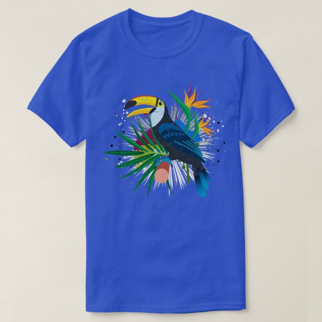 Exotic Bird Retro Toucan T-Shirt (Design Front)