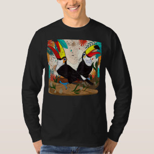Exotic Bird Wildlife Flowers Tropical Animal Touc T-Shirt