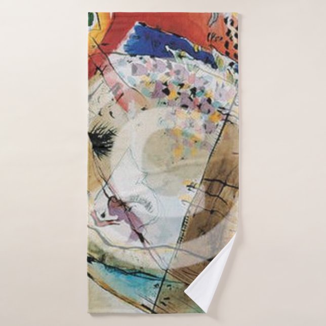 Exotic Birds, 1915 by Wassily Kandinsky Bath Towel (Bath Towel)