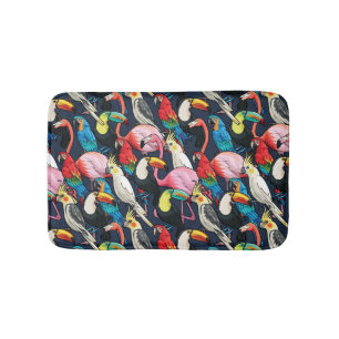 Exotic birds bath mat