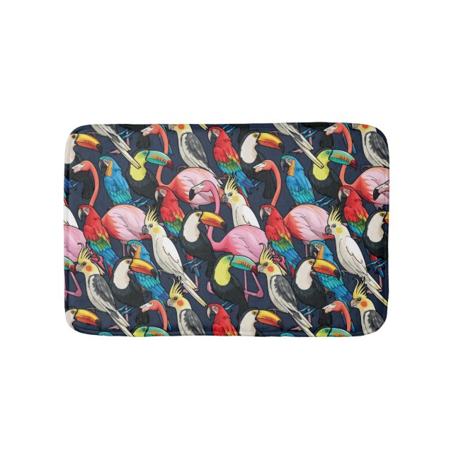 Exotic birds bath mat (Front)