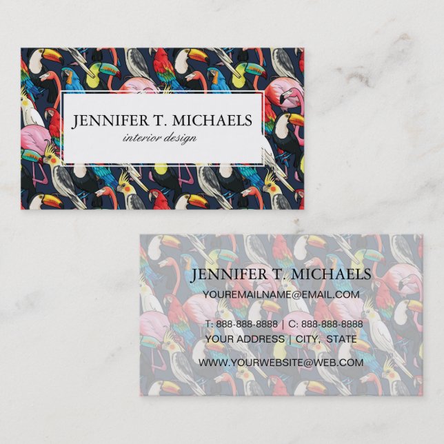 Exotic birds business card (Front/Back)