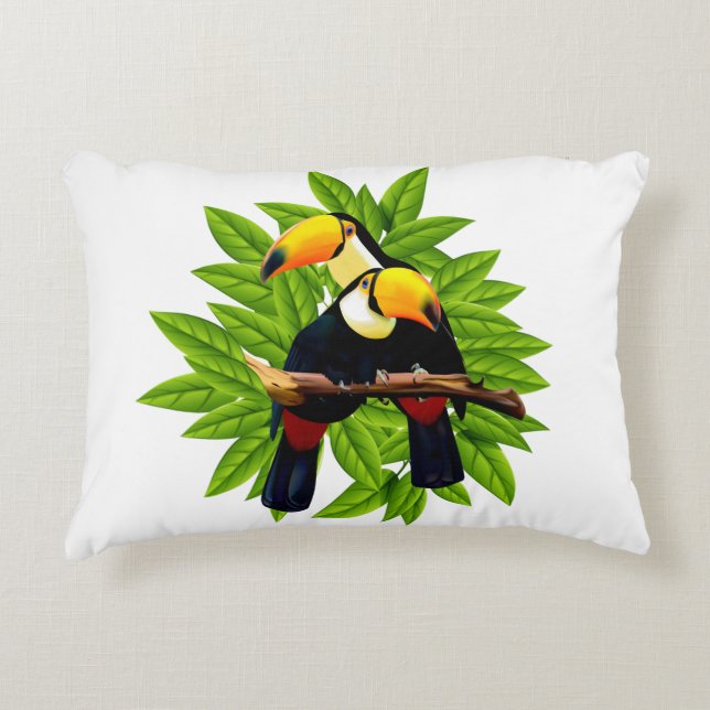 Exotic Birds Decorative Cushion (Front)