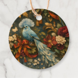 Exotic Birds Fantasy Antique Botanical Favour Tags