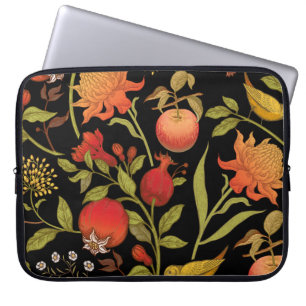 Exotic Birds Flowers Vintage Illustration Laptop Sleeve