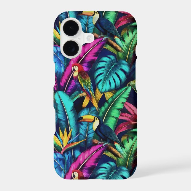 Exotic Birds Jungle Dreams Seamless Surface Patter (Back)