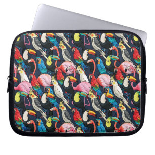 Exotic birds laptop sleeve