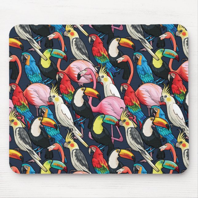 Exotic birds mouse mat (Front)