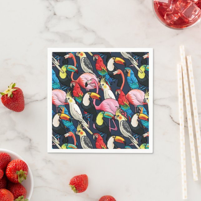 Exotic Birds Napkin (Insitu)