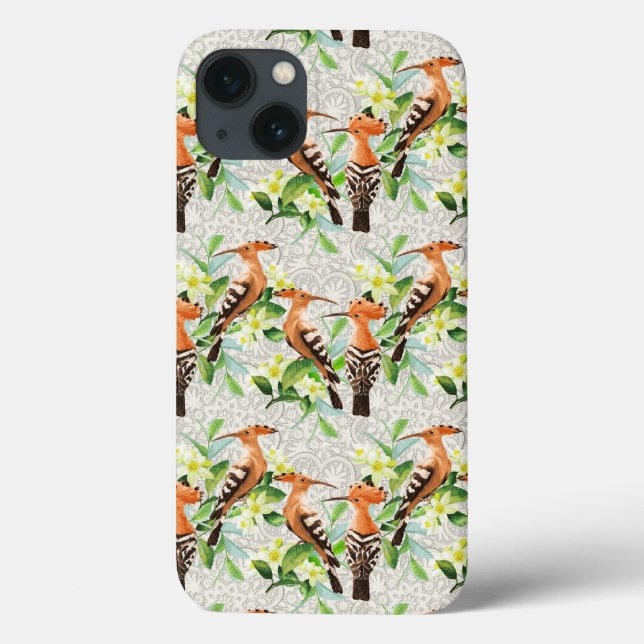 Exotic Birds On Lace Case-Mate iPhone Case (Back)
