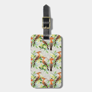 Exotic Birds On Lace Luggage Tag