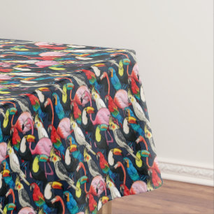 Exotic birds tablecloth