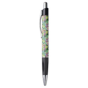 Exotic Blooming Watercolor Cacti Pattern