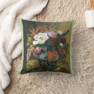 Exotic blooms in a Grecian vase Cushion