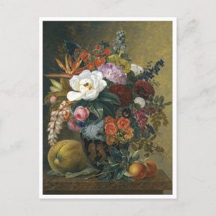 Exotic blooms in a Grecian vase  Postcard