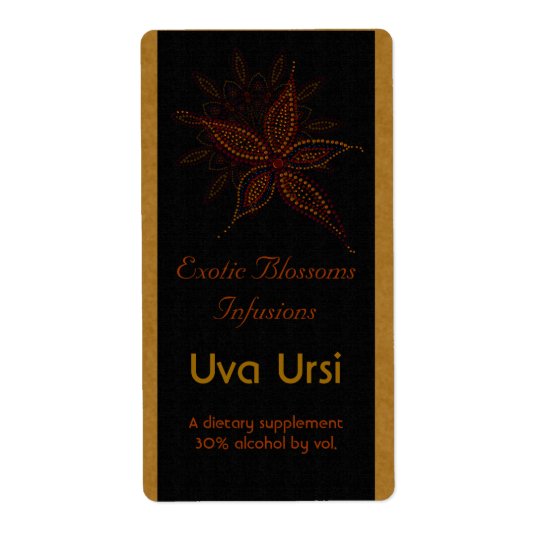 Exotic Blossoms Apothecary Label Shipping Label
