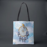 Exotic Blue Dream Catcher Bridesmaid gift Tote Bag<br><div class="desc">A dream catcher that includes the round circle of bamboo and red beads in the web with blue exotic-parrot bird tone feathers on a bag bridesmaids gift</div>
