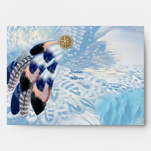 Exotic Blue Dream Catcher Envelopes (Front)