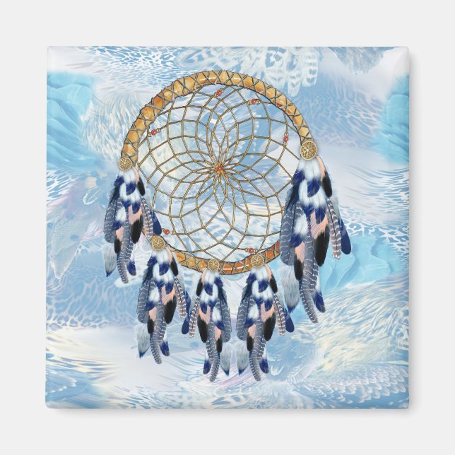 Exotic Blue Dream Catcher gifts Magnet (Front)