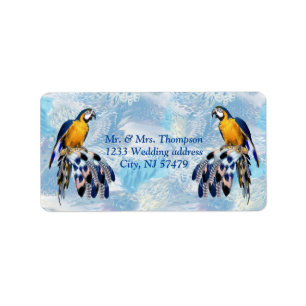 Exotic Blue Dream Catcher stationary Label