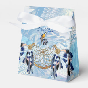 Exotic Blue Dream Catcher Wedding Favour Box