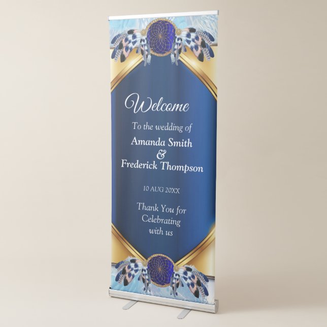 Exotic Blue Dream Catcher WELCOME Banner (3/4)