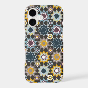 Exotic Blue Marrakesh Stars Mosaic Art Pattern