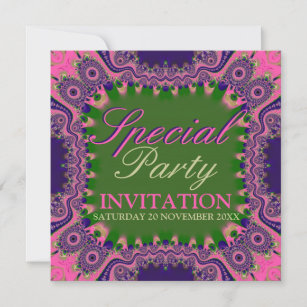 Exotic Bohemian Girls Special Party Invitations