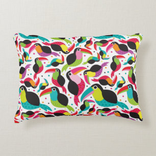 exotic brazil toucan bird background decorative cushion