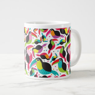 exotic brazil toucan bird background large coffee mug