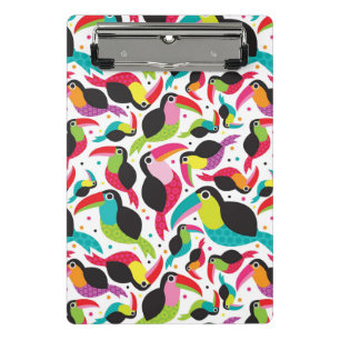 exotic brazil toucan bird background mini clipboard