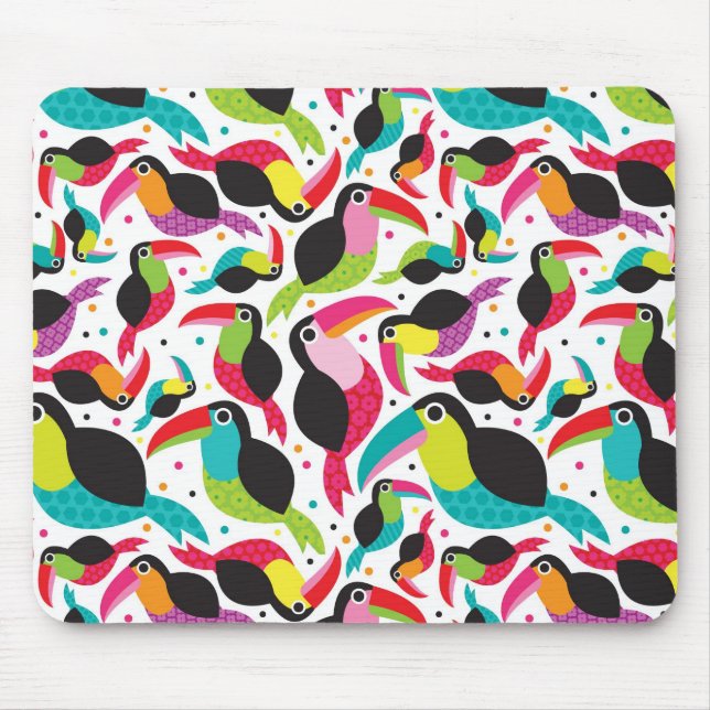exotic brazil toucan bird background mouse mat (Front)
