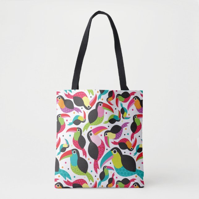 exotic brazil toucan bird background tote bag (Front)