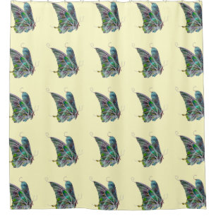 Exotic Butterfly Shower Curtain