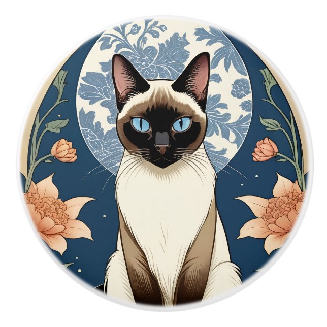 Exotic Cat #1 Ceramic Pull (Front)