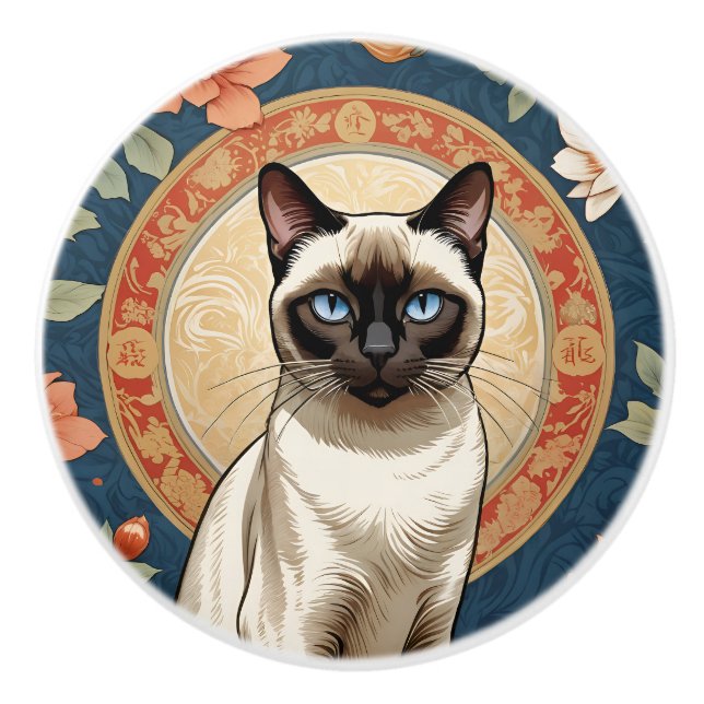 Exotic Cat #2 Ceramic Pull (Front)