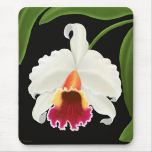 Exotic Cattleya Orchid Flower Mouse Mat
