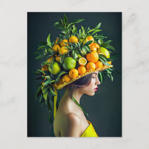 Exotic Citrus Crown with Vibrant Colours Holiday Postcard