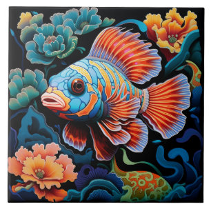 Exotic Colorful Fish Tile
