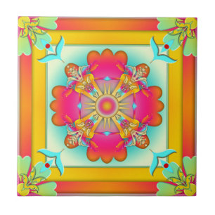 Exotic Colourful Fantasy Kitchen or Bathroom Tile