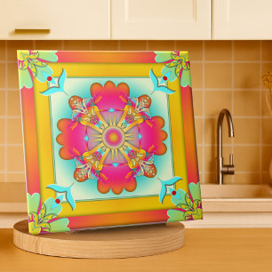Exotic Colourful Fantasy Kitchen or Bathroom Tile