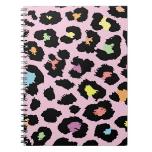 exotic colourful wild leopard design hand drawn fa notebook