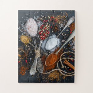 Exotic Cooking Spices & Spoons Jigsaw Puzzle